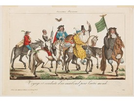 MARTINET. -  Voyage et conduite d'un moribond pour l'autre monde [Caricature Parisienne.]